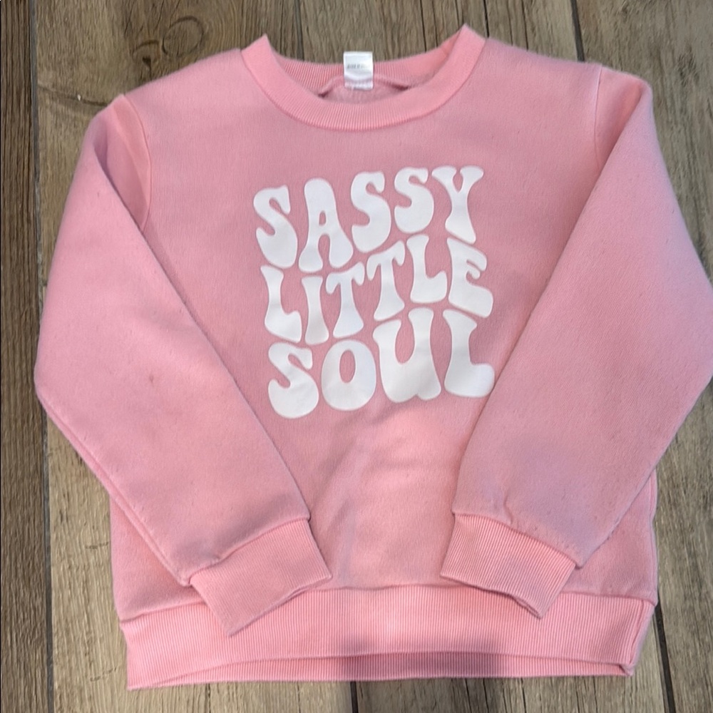 SHEIN Pink 'Sassy Little Soul' Kids Sweatshirt